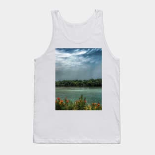 Picturesque scenic tranquil landscape of Danube river Tank Top